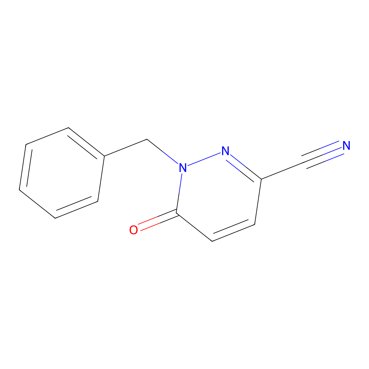 1-Benzyl-6-oxo-1,6-dihydropyridazine-3-carbonitrile molecular structure, CAS 2253591-60-3