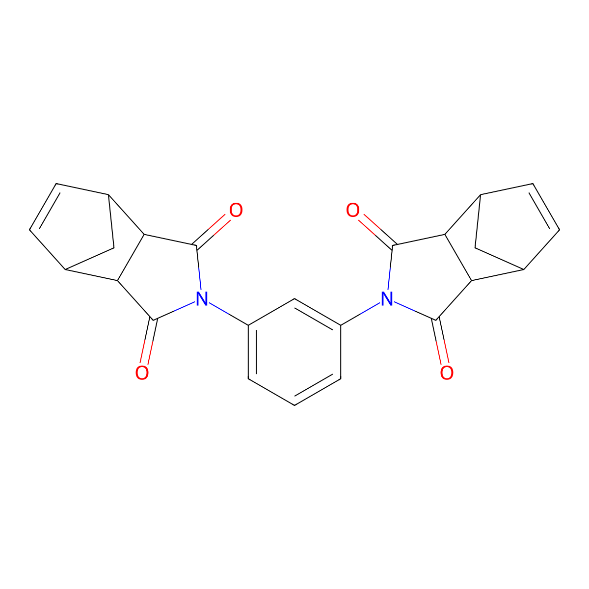 2,2'-(1,3-phenylene)bis(3a,4,7,7a-tetrahydro-1H-4,7-methanoisoindole-1,3(2H)-dione) molecular structure, CAS 22536-00-1