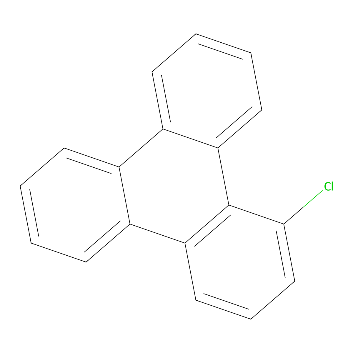 1-Chlorotriphenylene molecular structure, CAS 22536-40-9