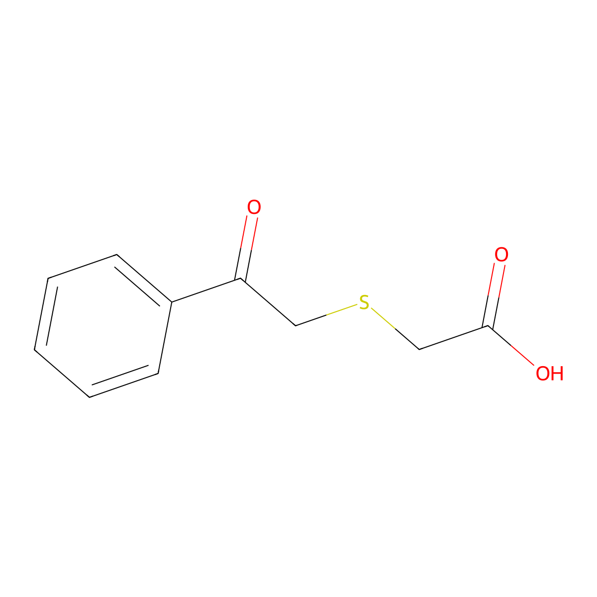 2-[(2-Oxo-2-phenylethyl)sulfanyl]acetic acid molecular structure, CAS 22536-46-5