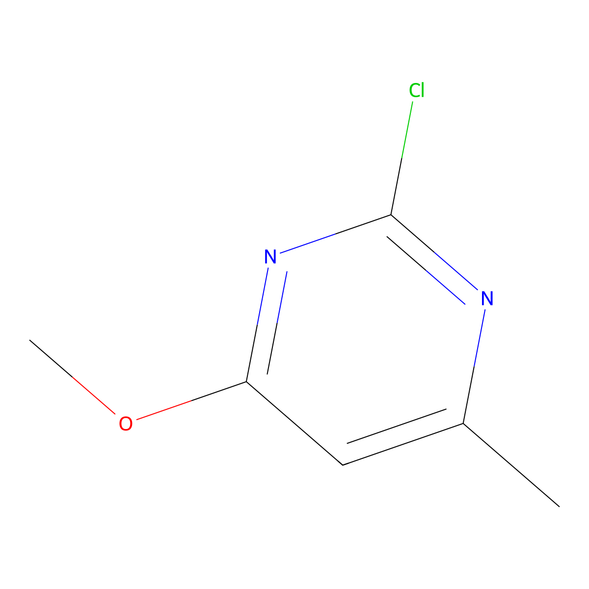 2-Chloro-4-methoxy-6-methylpyrimidine molecular structure, CAS 22536-64-7