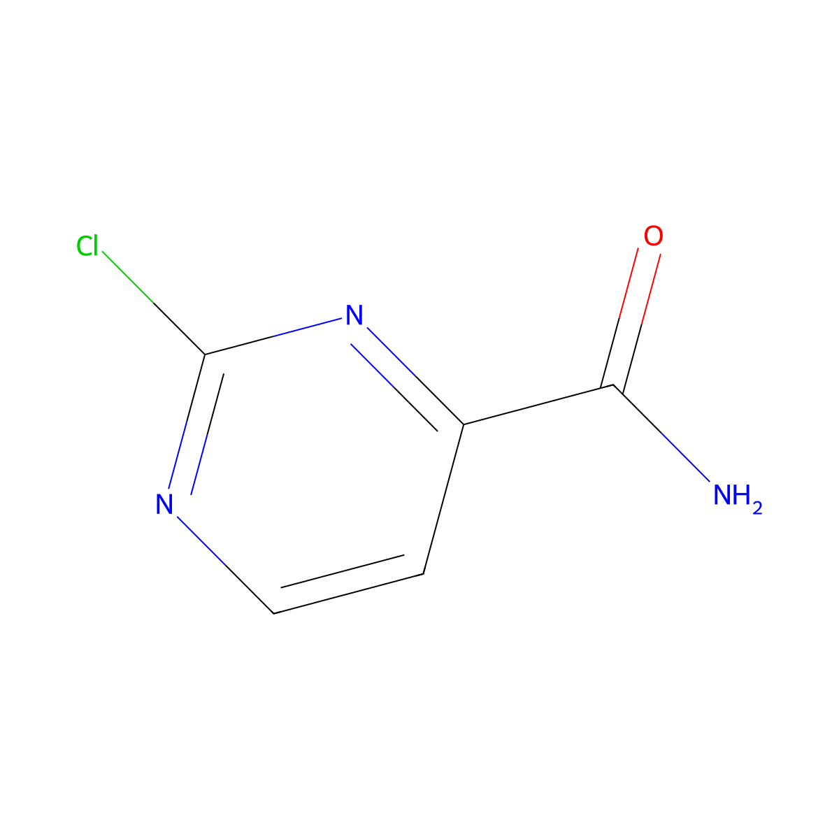 2-Chloropyrimidine-4-carboxamide molecular structure, CAS 22536-66-9