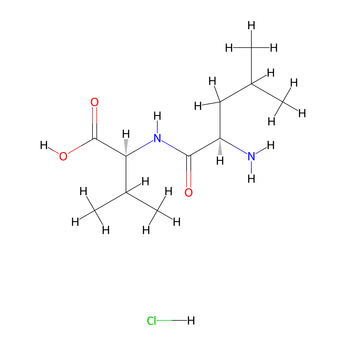 (2S)-2-[(2R)-2-amino-4-methylpentanamido]-3-methylbutanoic acid hydrochloride molecular structure, CAS 2253619-45-1