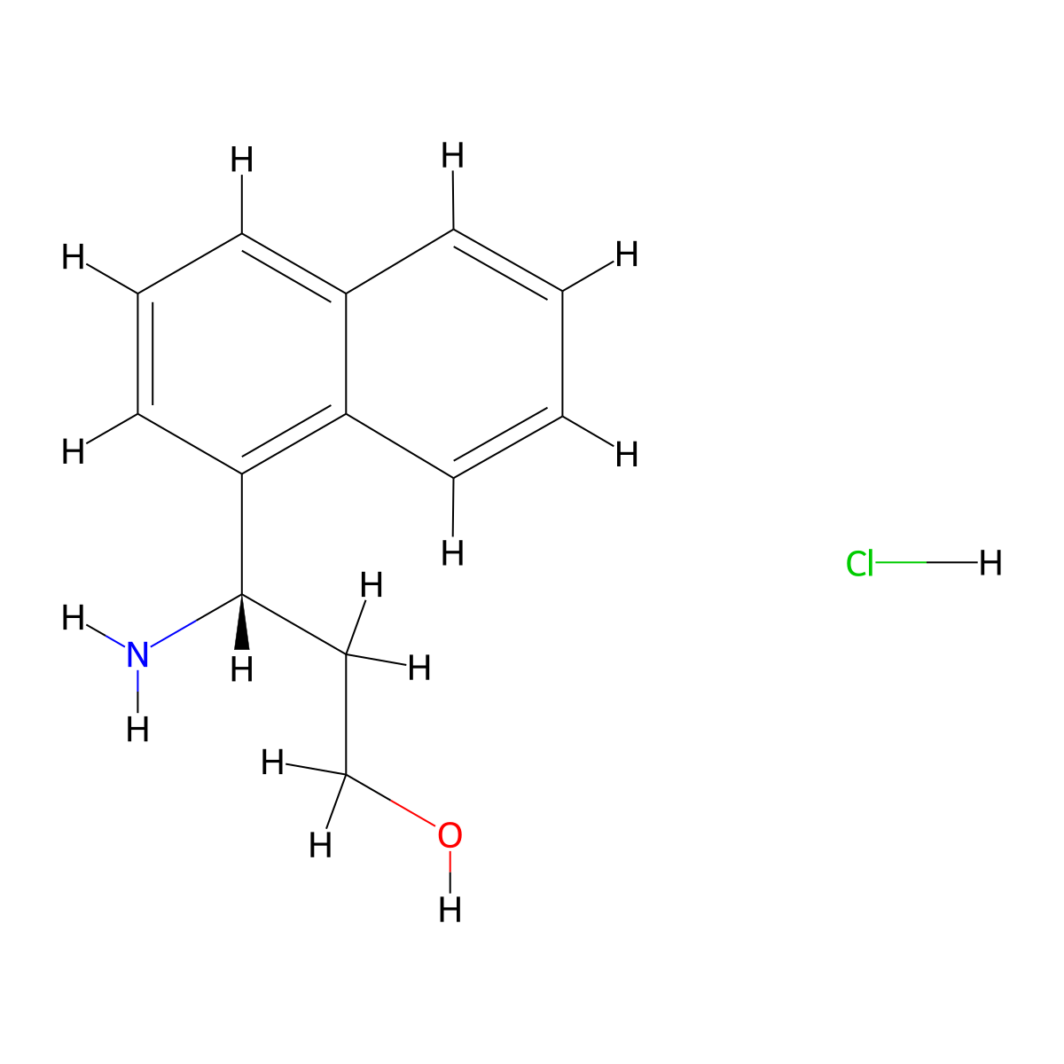 (3S)-3-Amino-3-(naphthalen-1-yl)propan-1-ol hydrochloride molecular structure, CAS 2253619-81-5