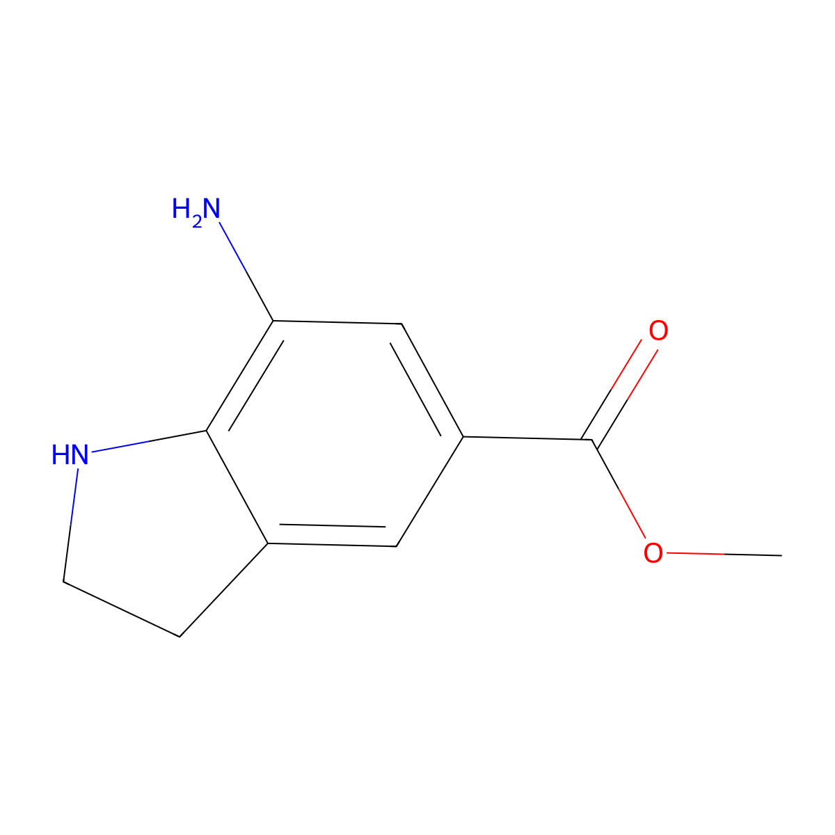 Methyl 7-Aminoindoline-5-carboxylate molecular structure, CAS 2253621-34-8