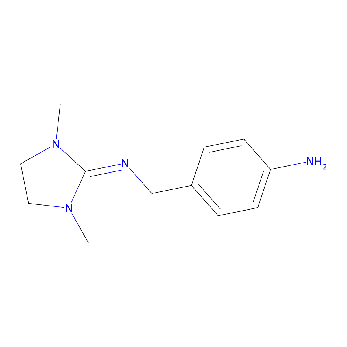 4-[[(1,3-Dimethylimidazolidin-2-ylidene)amino]methyl]aniline molecular structure, CAS 2253621-42-8