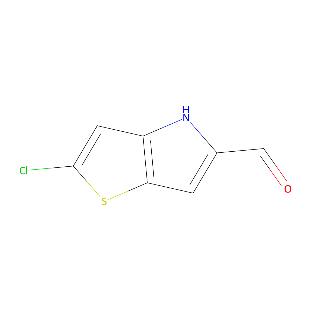 2-Chloro-4H-thieno[3,2-b]pyrrole-5-carbaldehyde molecular structure, CAS 2253629-48-8