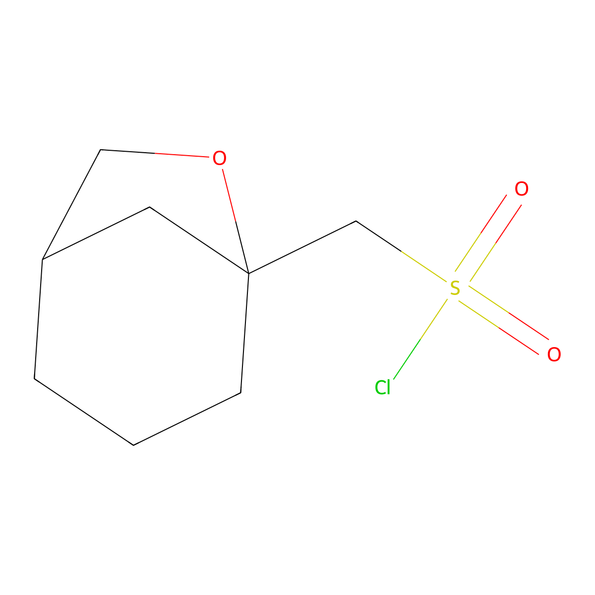 {6-Oxabicyclo[3.2.1]octan-5-yl}methanesulfonylchloride molecular structure, CAS 2253629-57-9