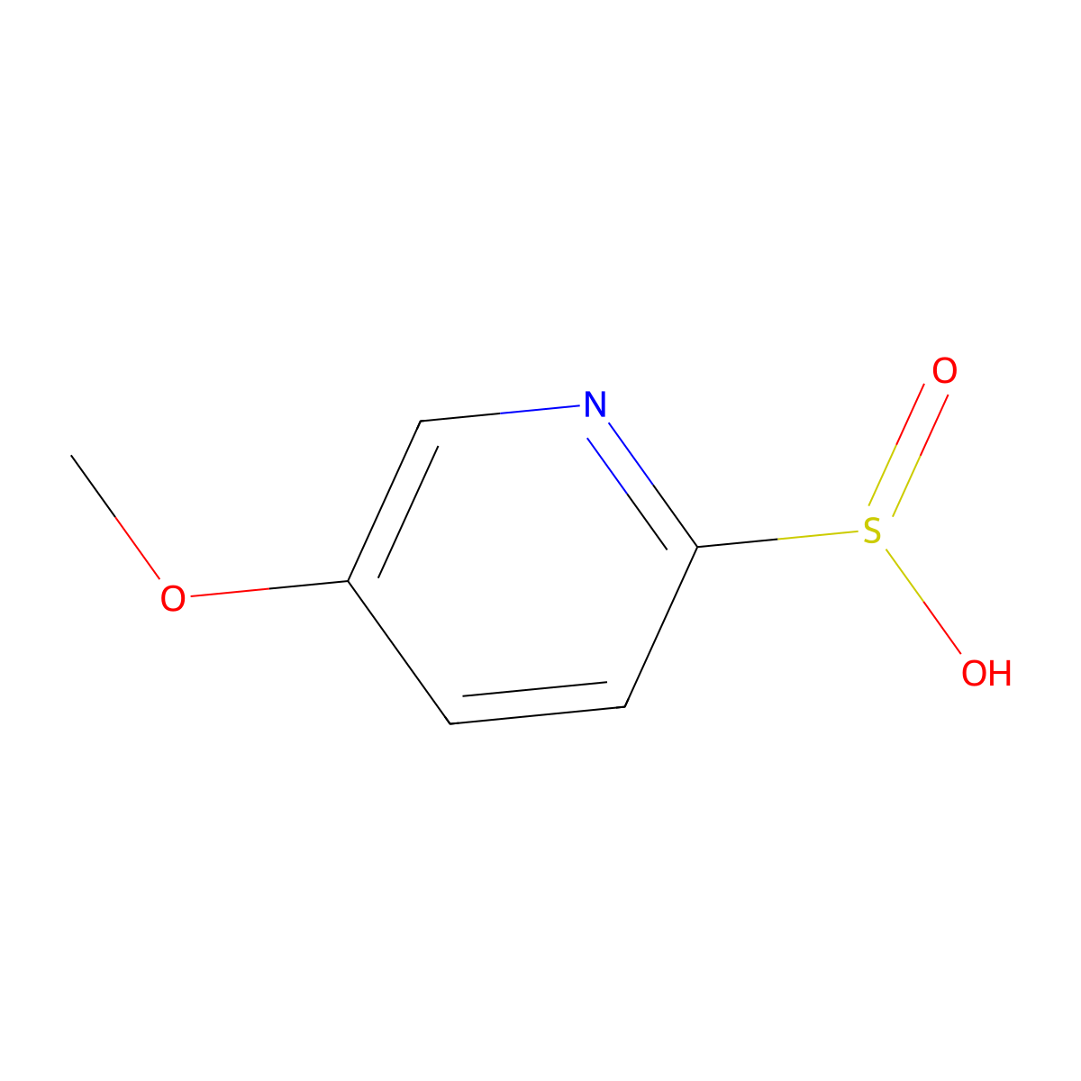 5-Methoxypyridine-2-sulfinic acid molecular structure, CAS 2253629-59-1