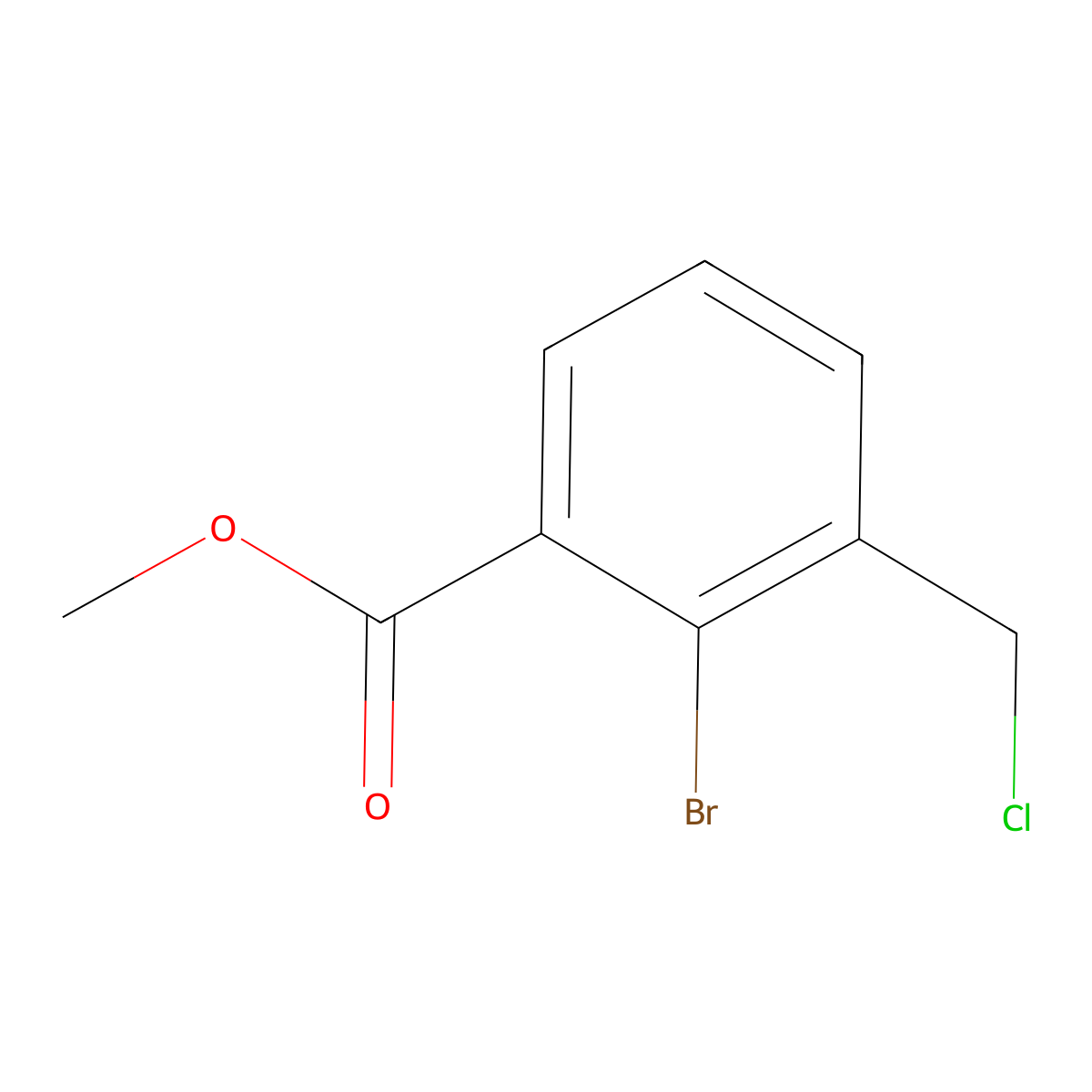 Methyl 2-bromo-3-(chloromethyl)benzoate molecular structure, CAS 2253629-67-1
