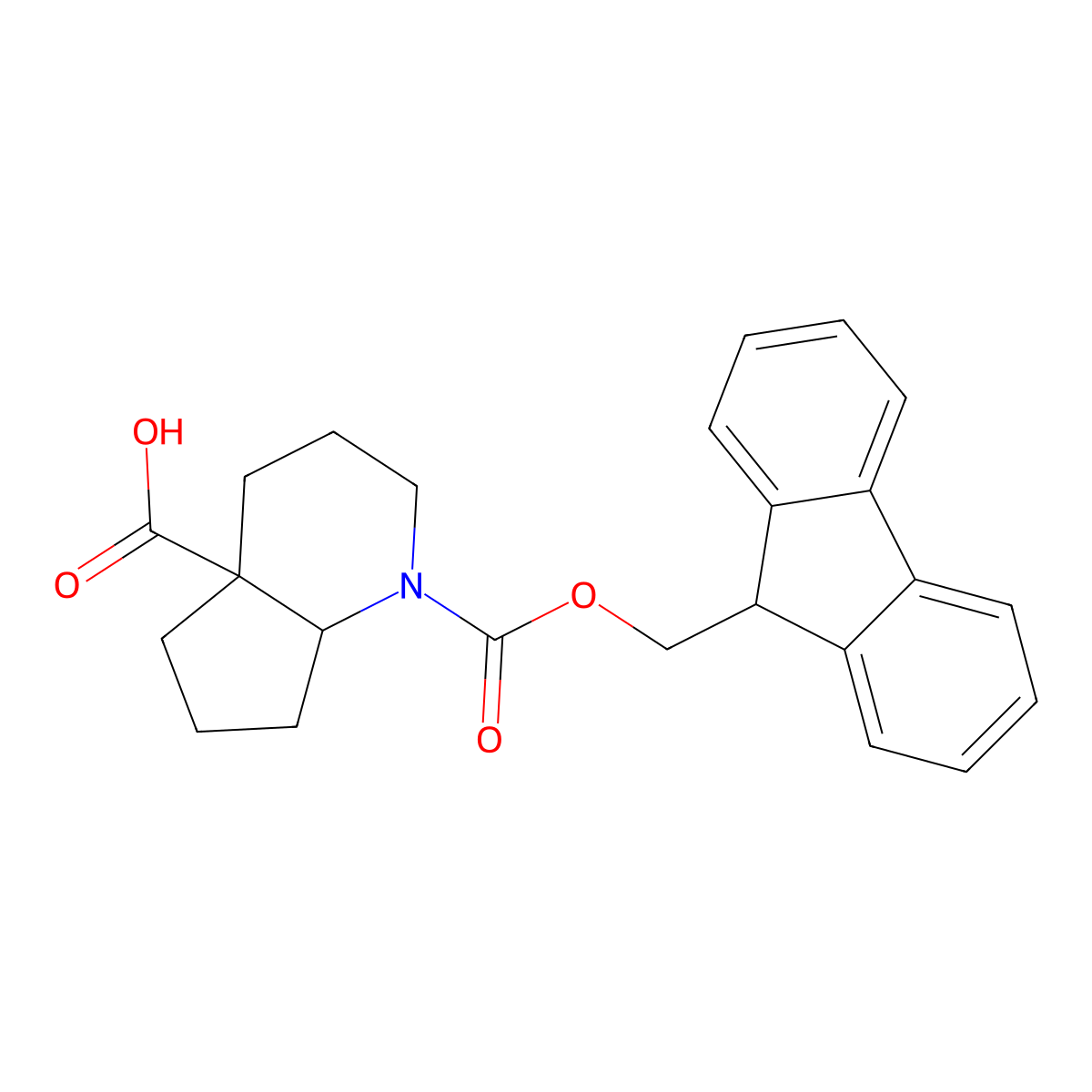 rac-(4aR,7aS)-1-{[(9H-fluoren-9-yl)methoxy]carbonyl}-octahydro-1H-cyclopenta[b]pyridine-4a-carboxylic acid molecular structure, CAS 2253629-72-8