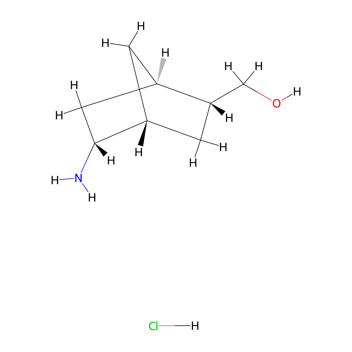 rac-[(1R,2R,4R,5R)-5-aminobicyclo[2.2.1]heptan-2-yl]methanol hydrochloride molecular structure, CAS 2253629-74-0