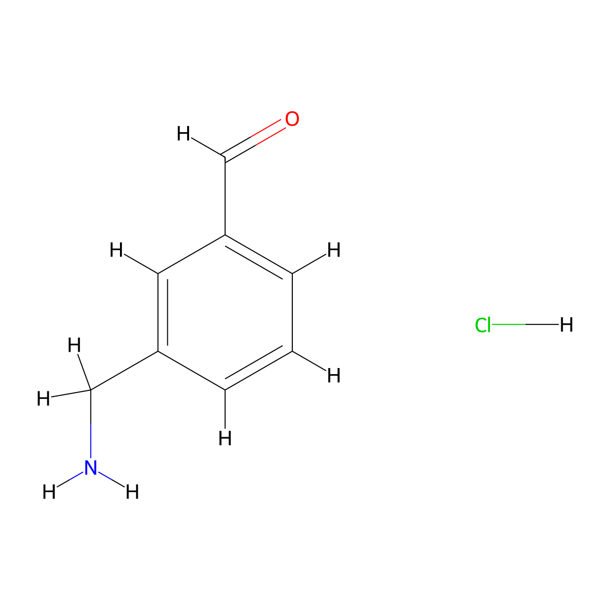 3-(Aminomethyl)benzaldehyde hydrochloride molecular structure, CAS 2253629-92-2