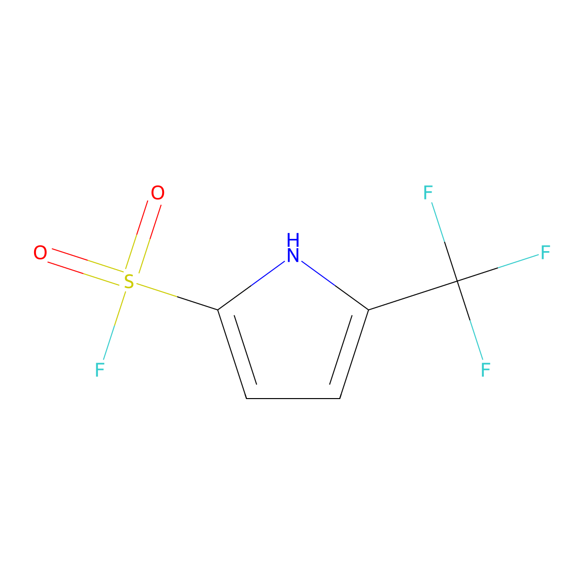 5-(Trifluoromethyl)-1H-pyrrole-2-sulfonyl fluoride molecular structure, CAS 2253629-99-9