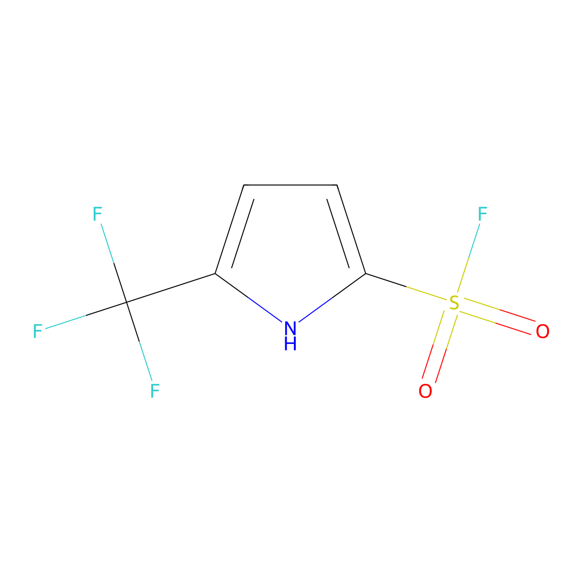 5-(Trifluoromethyl)-1H-pyrrole-2-sulfonyl fluoride molecular structure, CAS 2253629-99-9