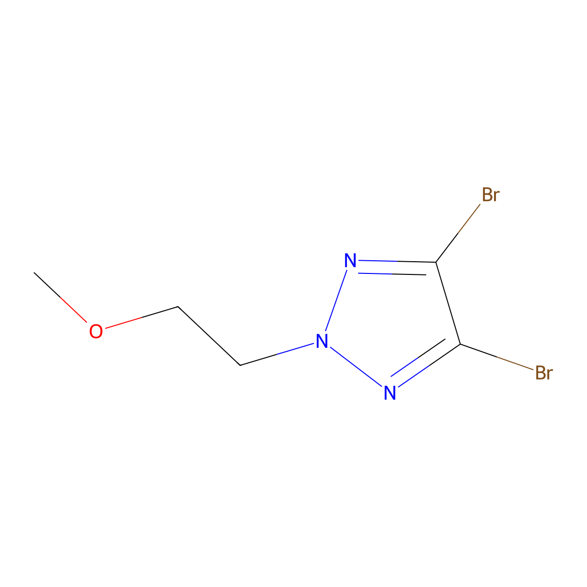 4,5-dibromo-2-(2-methoxyethyl)-2H-1,2,3-triazole molecular structure, CAS 2253630-15-6