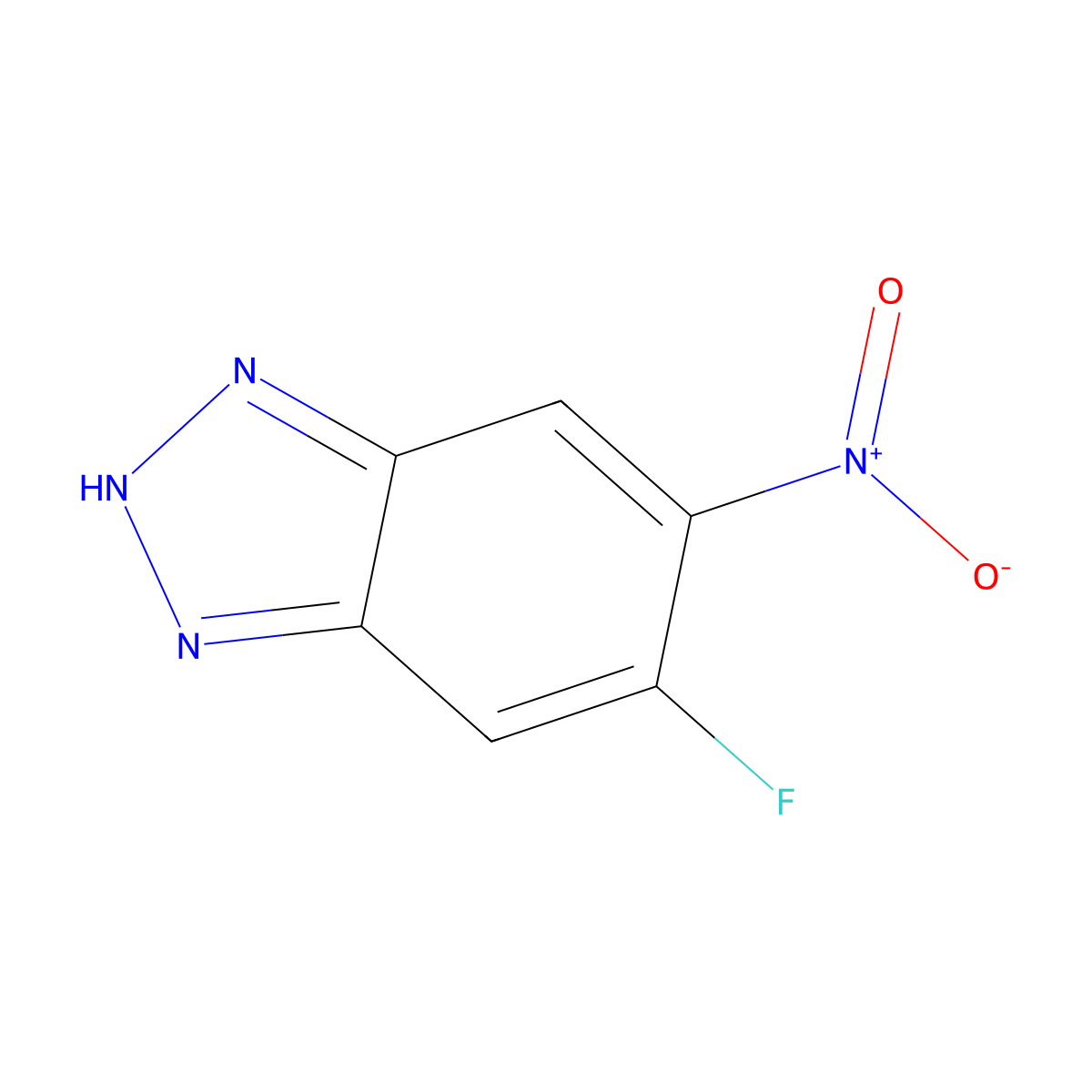 5-fluoro-6-nitro-1H-1,2,3-benzotriazole molecular structure, CAS 2253630-20-3