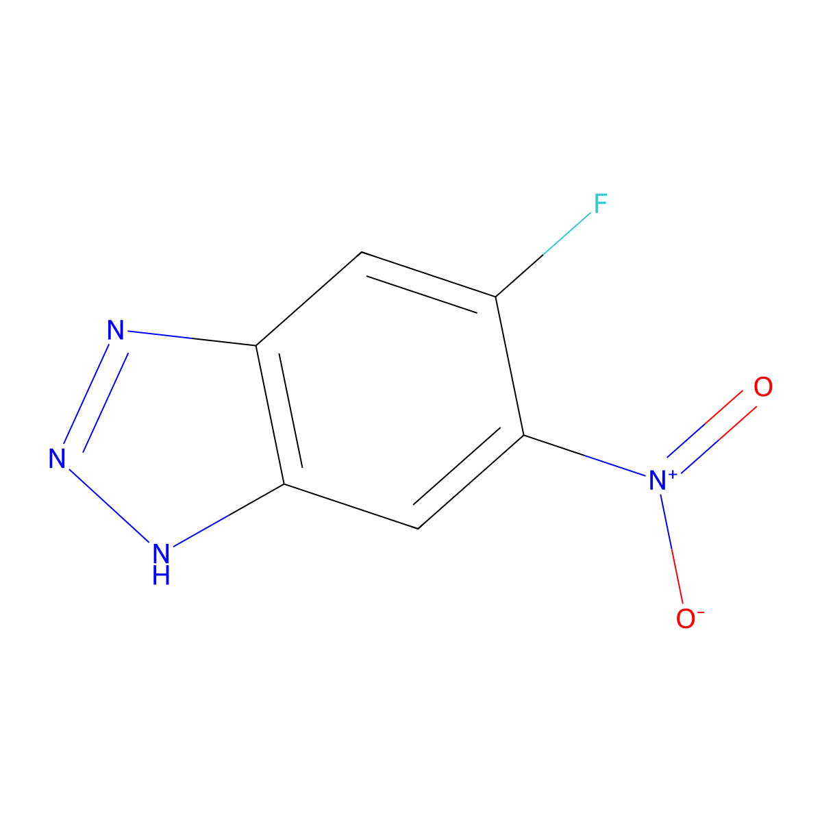 5-fluoro-6-nitro-1H-1,2,3-benzotriazole molecular structure, CAS 2253630-20-3