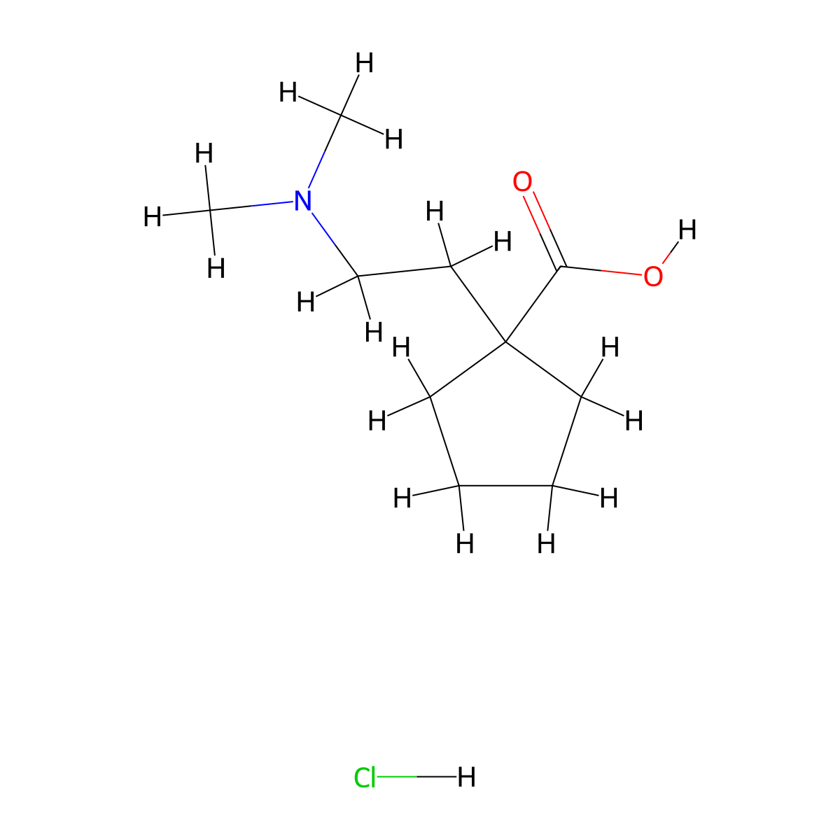 1-[2-(Dimethylamino)ethyl]cyclopentane-1-carboxylic acid hydrochloride molecular structure, CAS 2253630-35-0