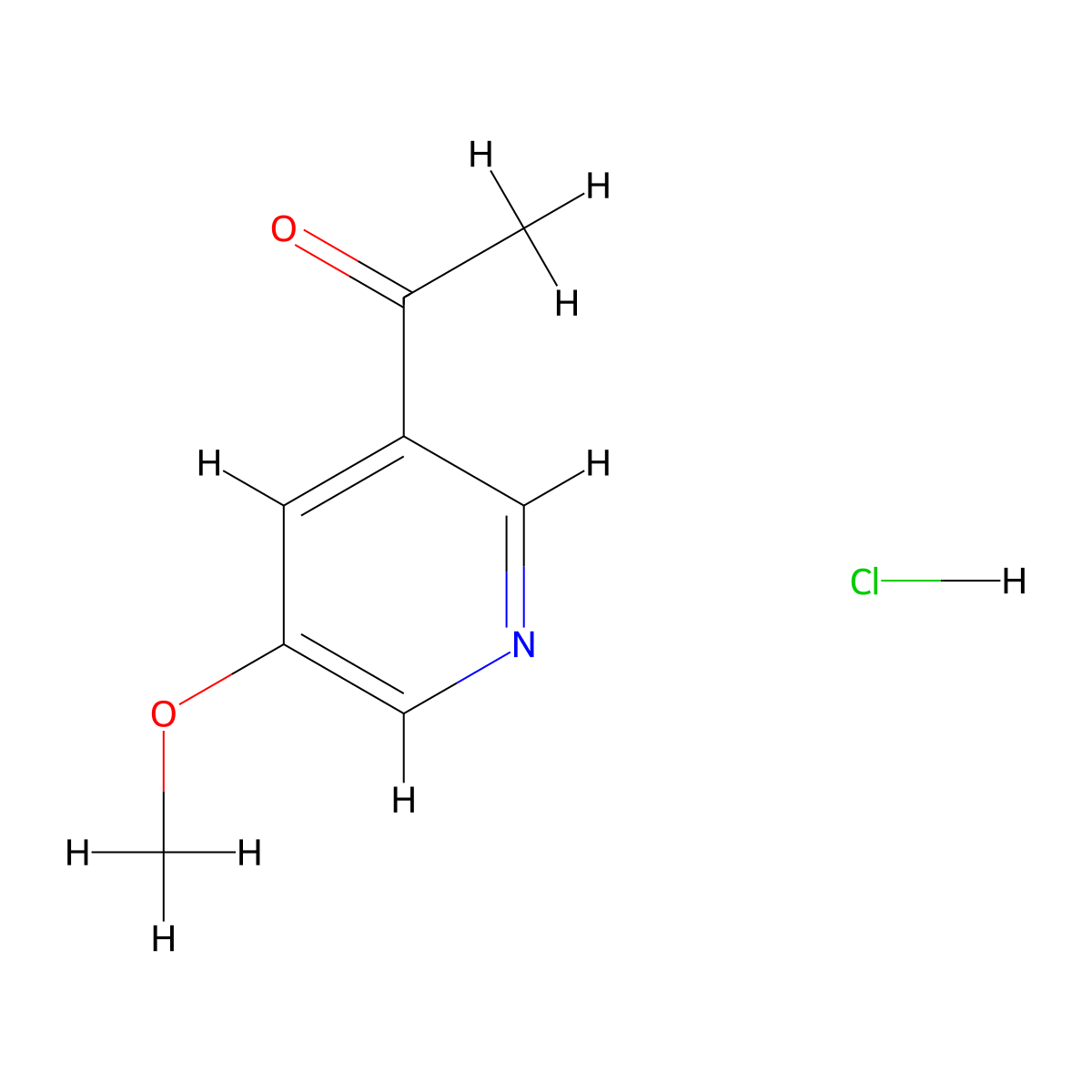 1-(5-Methoxypyridin-3-yl)ethan-1-one hydrochloride molecular structure, CAS 2253630-37-2