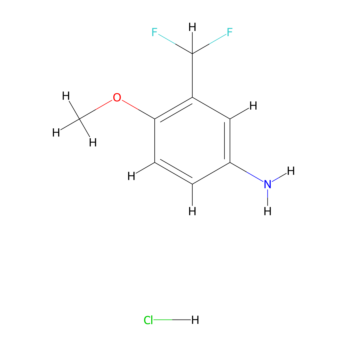 3-(Difluoromethyl)-4-methoxyaniline hydrochloride molecular structure, CAS 2253630-41-8