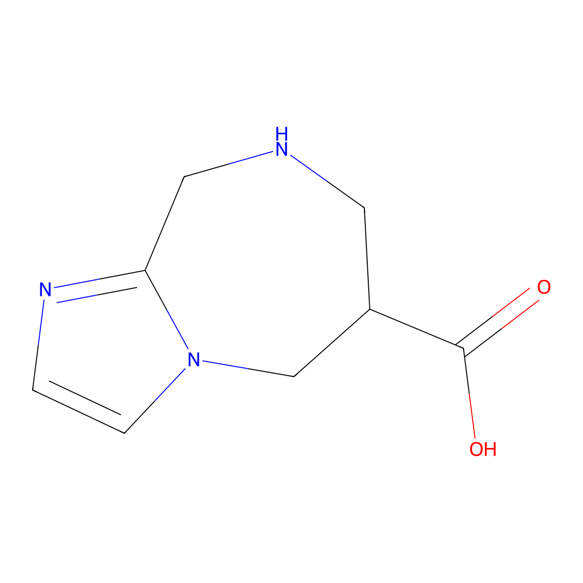 5H,6H,7H,8H,9H-imidazo[1,2-a][1,4]diazepine-6-carboxylic acid molecular structure, CAS 2253630-46-3