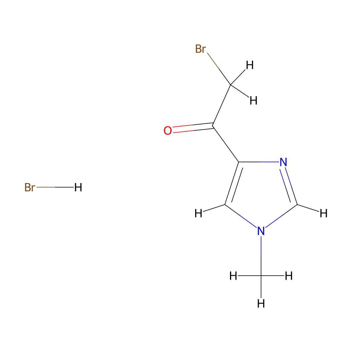 2-Bromo-1-(1-methylimidazol-4-yl)ethanone;hydrobromide molecular structure, CAS 2253630-47-4