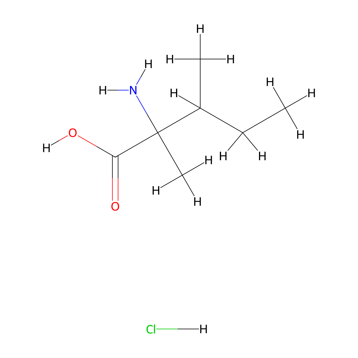 2-Amino-2,3-dimethylpentanoic acid hydrochloride molecular structure, CAS 2253630-66-7