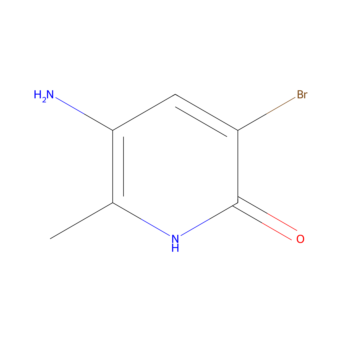 5-Amino-3-bromo-6-methyl-1,2-dihydropyridin-2-one molecular structure, CAS 2253630-67-8