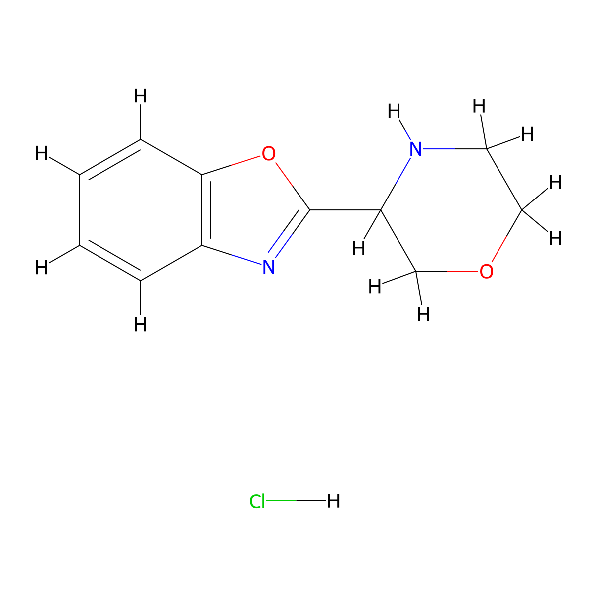 2-(Morpholin-3-yl)-1,3-benzoxazole hydrochloride molecular structure, CAS 2253630-68-9