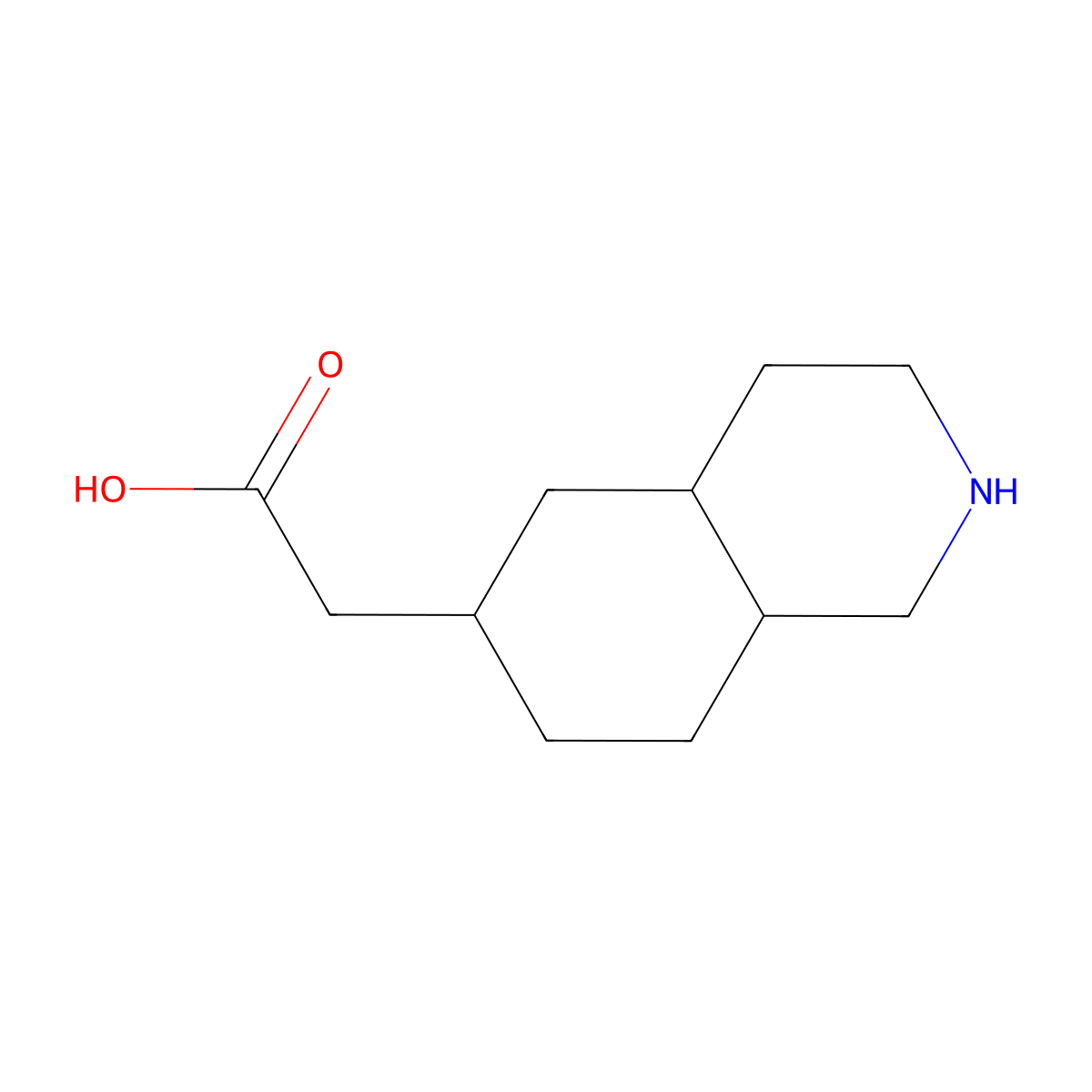 2-(Decahydroisoquinolin-6-yl)acetic acid molecular structure, CAS 2253630-71-4