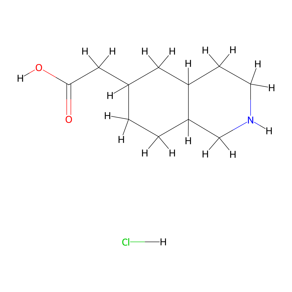 2-(Decahydroisoquinolin-6-yl)acetic acid hydrochloride molecular structure, CAS 2253630-72-5