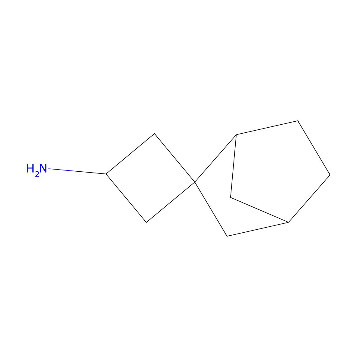Spiro[bicyclo[2.2.1]heptane-2,1'-cyclobutan]-3'-amine molecular structure, CAS 2253630-75-8