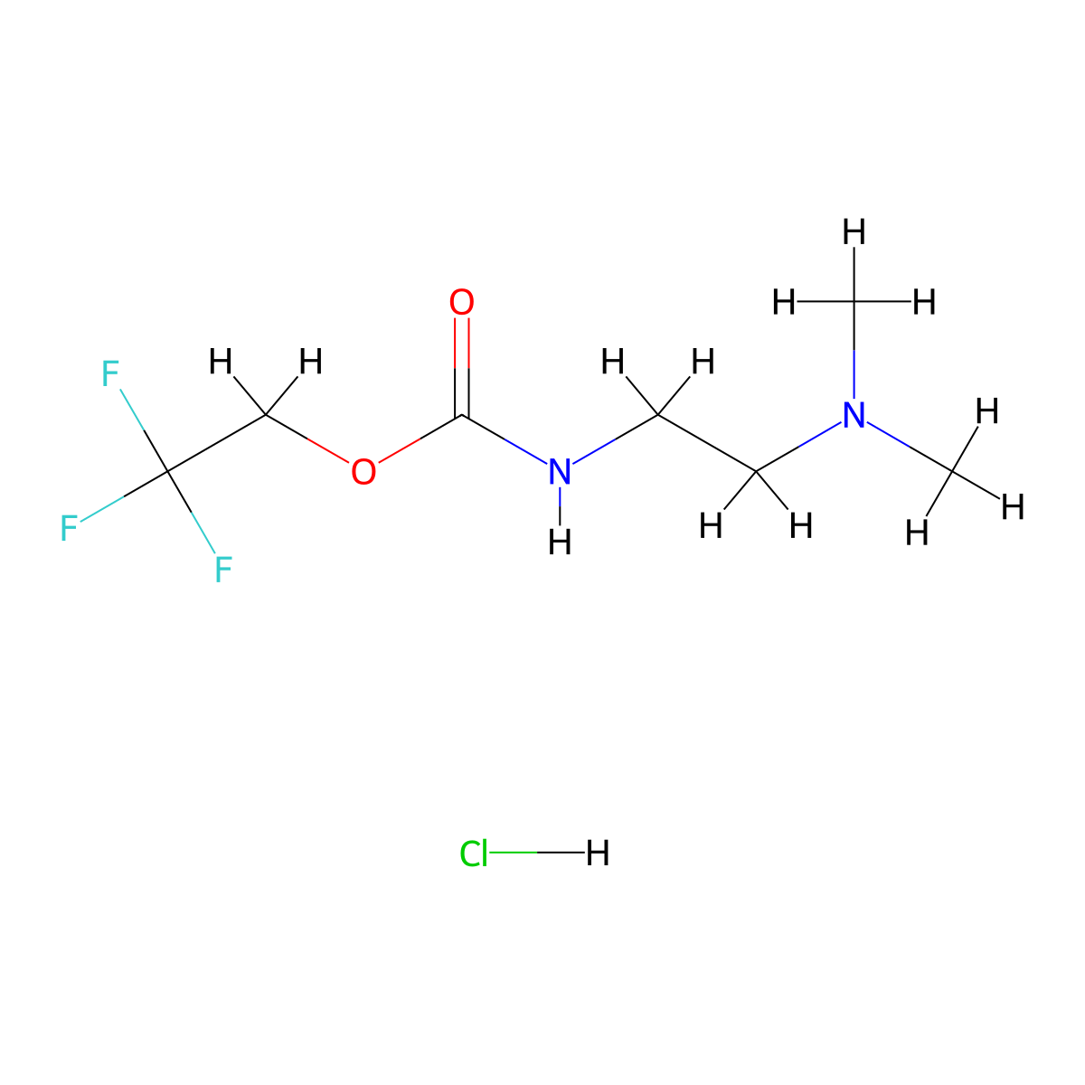 2,2,2-trifluoroethyl N-[2-(dimethylamino)ethyl]carbamate hydrochloride molecular structure, CAS 2253630-82-7