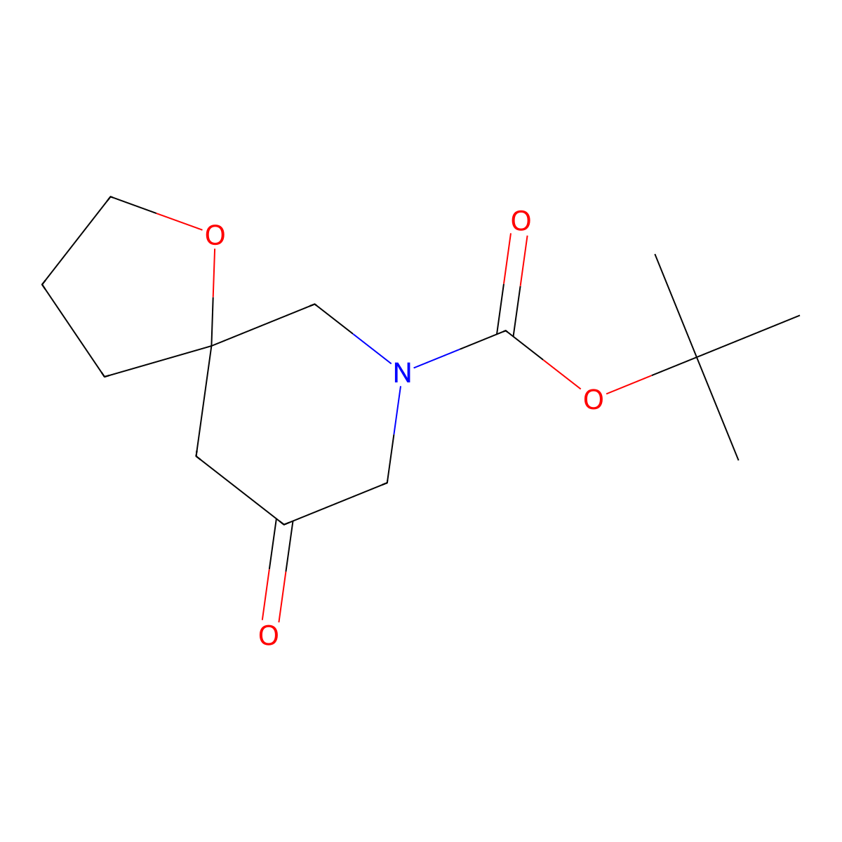 Tert-butyl 9-oxo-1-oxa-7-azaspiro[4.5]decane-7-carboxylate molecular structure, CAS 2253630-83-8