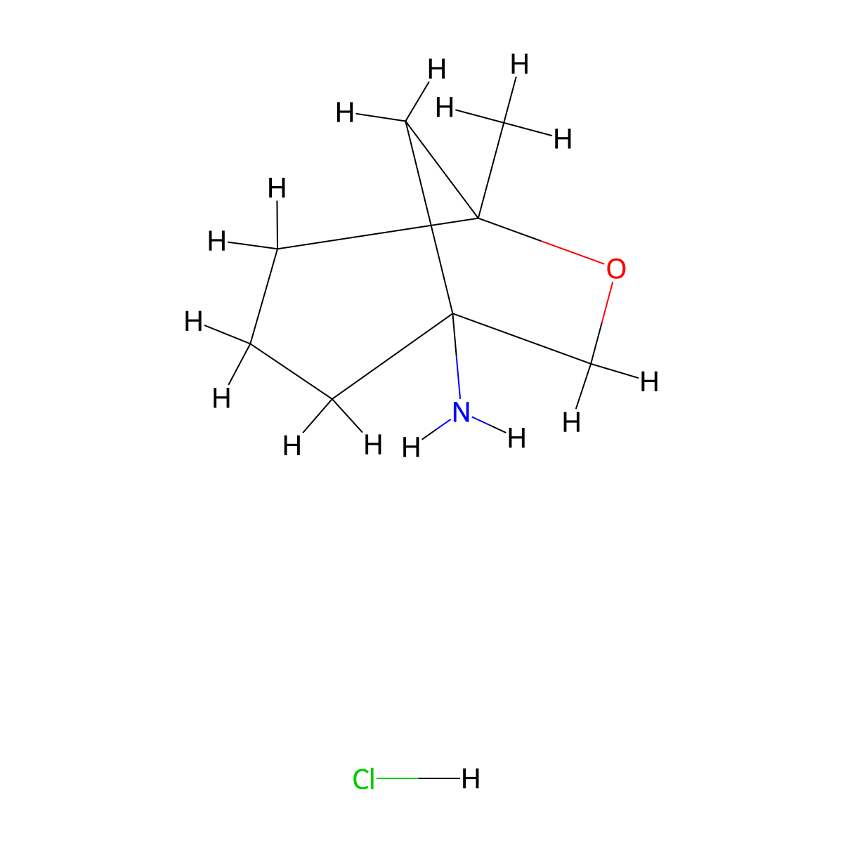 5-Methyl-6-oxabicyclo[3.2.1]octan-1-amine hydrochloride molecular structure, CAS 2253630-85-0