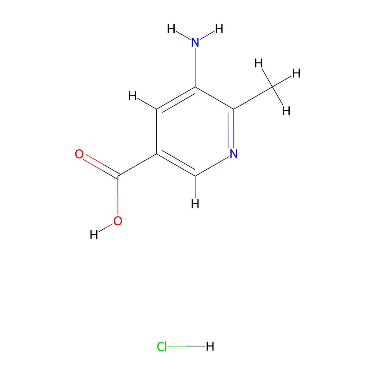 5-Amino-6-methylpyridine-3-carboxylic acid hydrochloride molecular structure, CAS 2253630-88-3