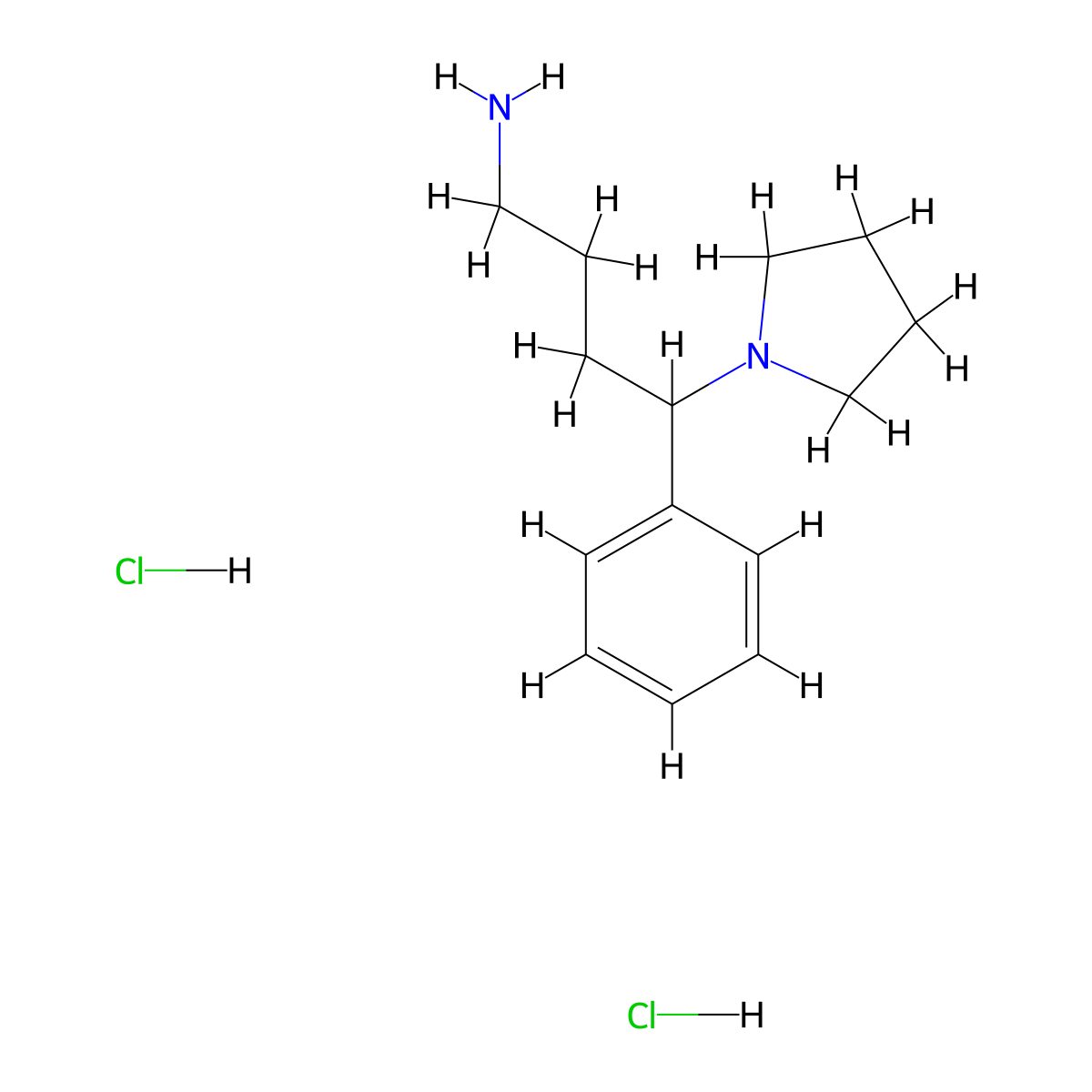 4-Phenyl-4-(pyrrolidin-1-yl)butan-1-amine dihydrochloride molecular structure, CAS 2253630-95-2
