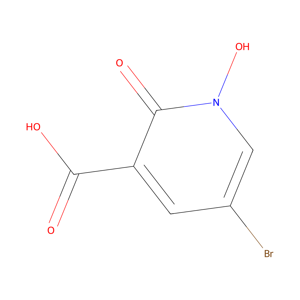 5-Bromo-1-hydroxy-2-oxopyridine-3-carboxylic acid molecular structure, CAS 2253631-02-4