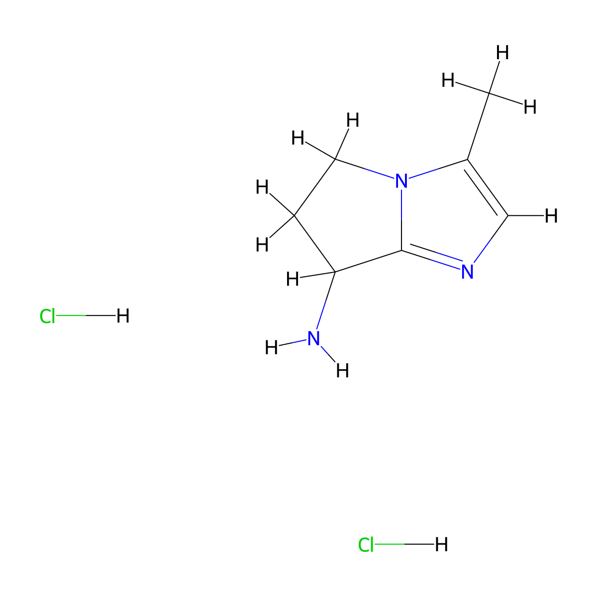 3-methyl-5H,6H,7H-pyrrolo[1,2-a]imidazol-7-amine dihydrochloride molecular structure, CAS 2253631-25-1