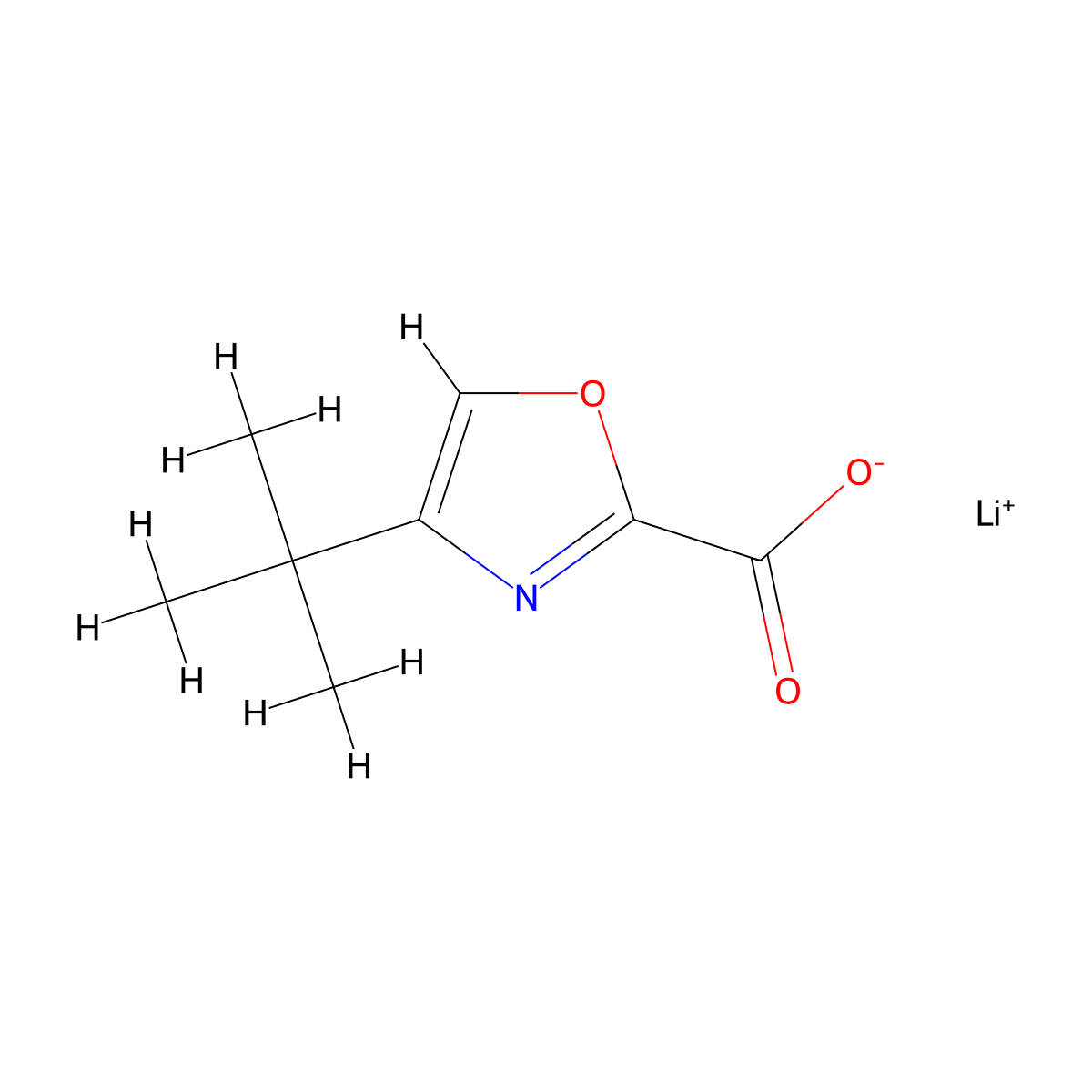 Lithium;4-tert-butyl-1,3-oxazole-2-carboxylate molecular structure, CAS 2253631-26-2