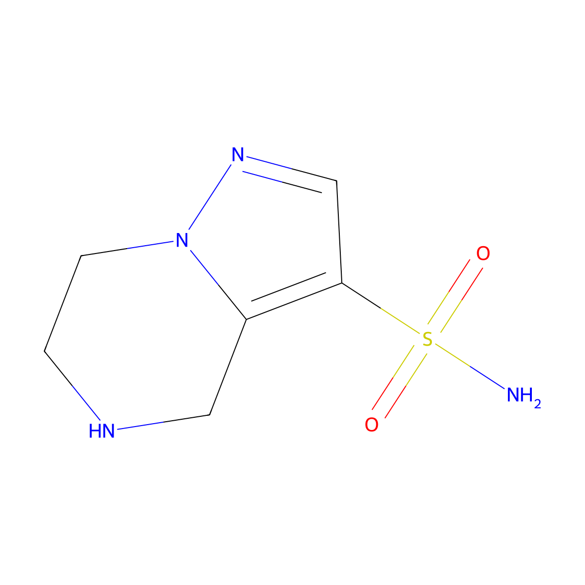 4H,5H,6H,7H-pyrazolo[1,5-a]pyrazine-3-sulfonamide molecular structure, CAS 2253631-52-4