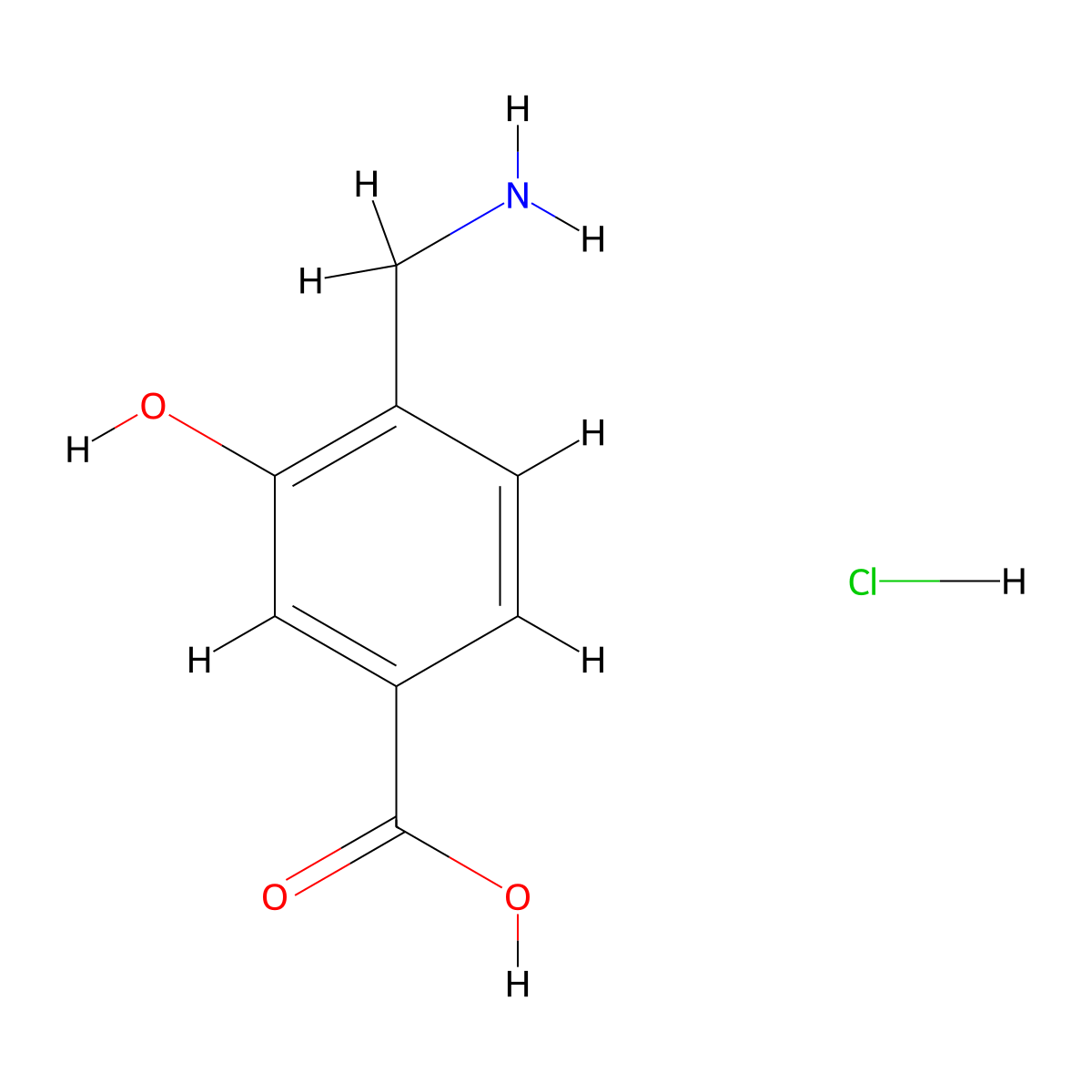 4-(Aminomethyl)-3-hydroxybenzoic acid hydrochloride molecular structure, CAS 2253631-92-2