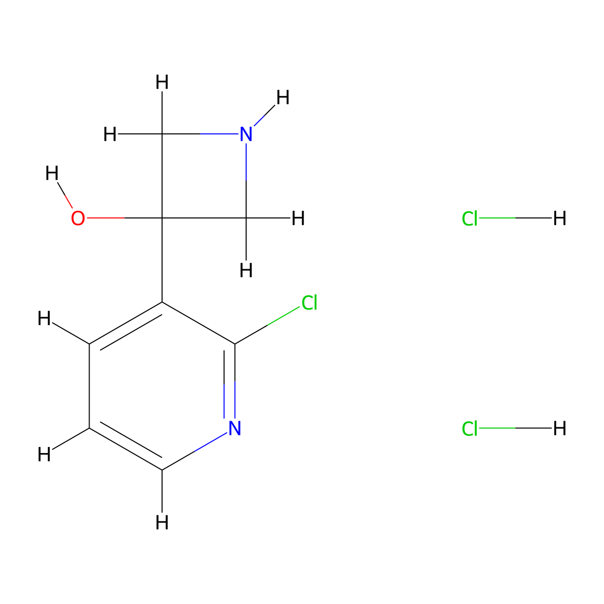 3-(2-Chloropyridin-3-yl)azetidin-3-oldihydrochloride molecular structure, CAS 2253632-03-8