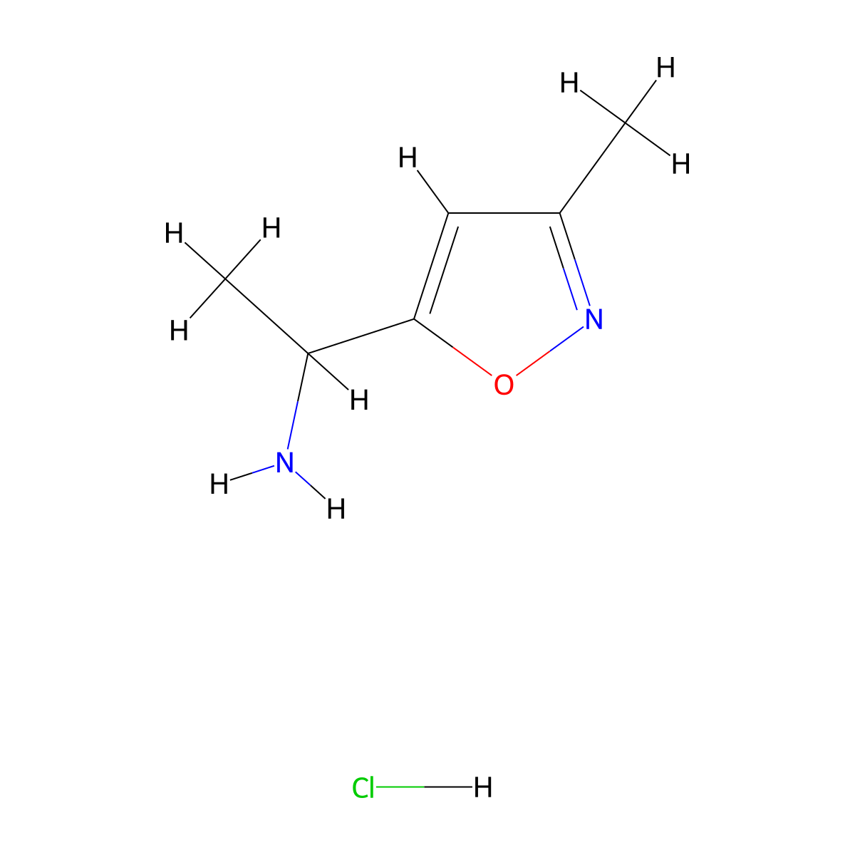1-(3-Methyl-1,2-oxazol-5-yl)ethan-1-amine hydrochloride molecular structure, CAS 2253632-19-6