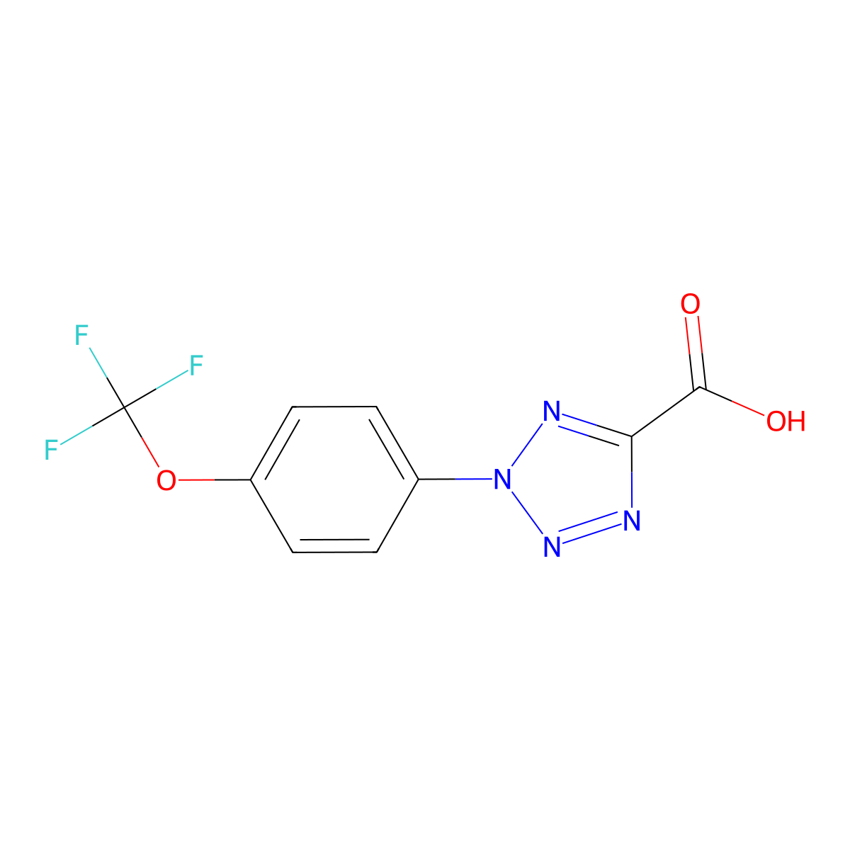 2-[4-(Trifluoromethoxy)phenyl]tetrazole-5-carboxylic acid molecular structure, CAS 2253632-28-7