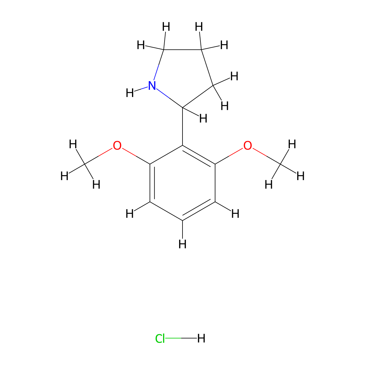 2-(2,6-Dimethoxyphenyl)pyrrolidine hydrochloride molecular structure, CAS 2253632-29-8
