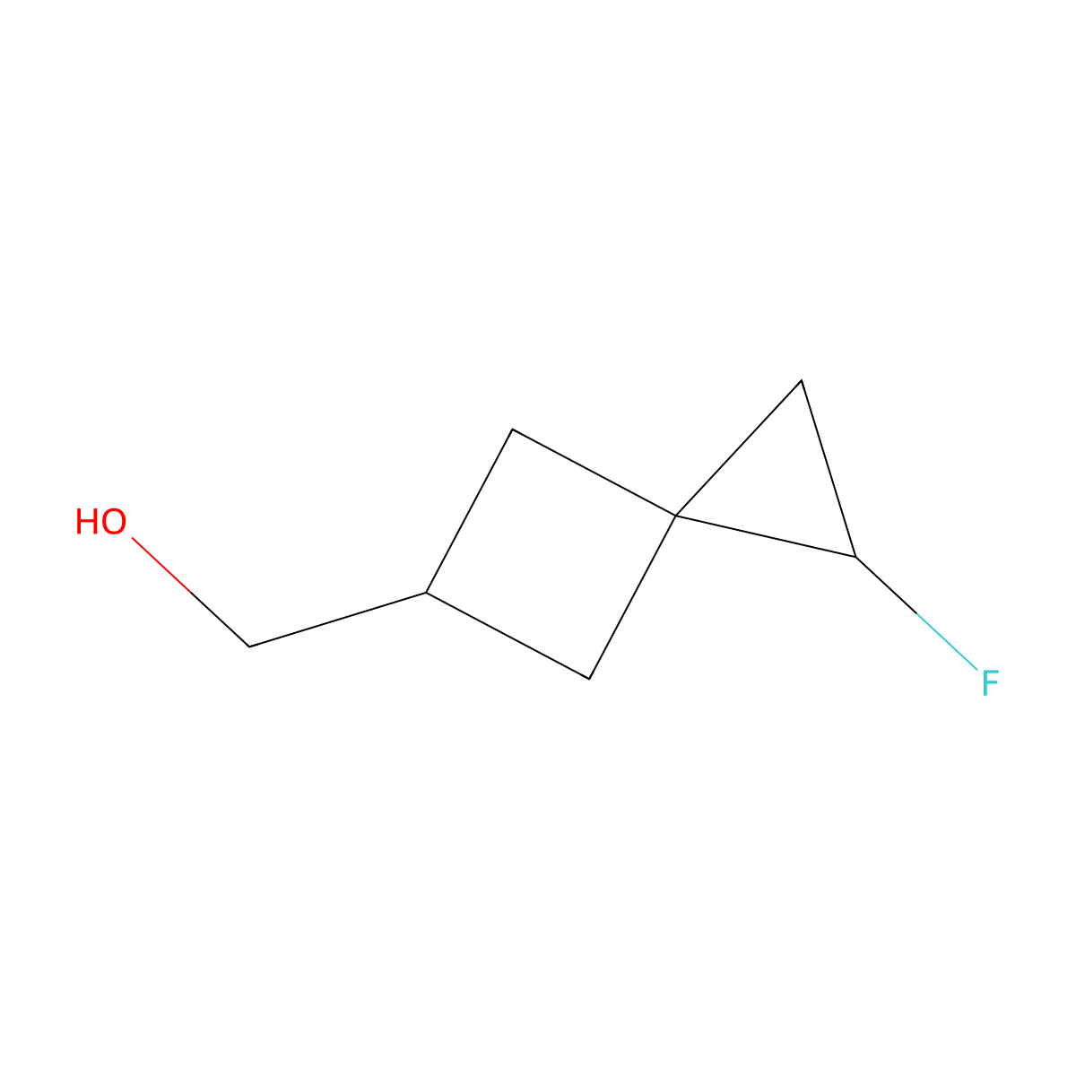 {1-Fluorospiro[2.3]hexan-5-yl}methanol molecular structure, CAS 2253632-34-5