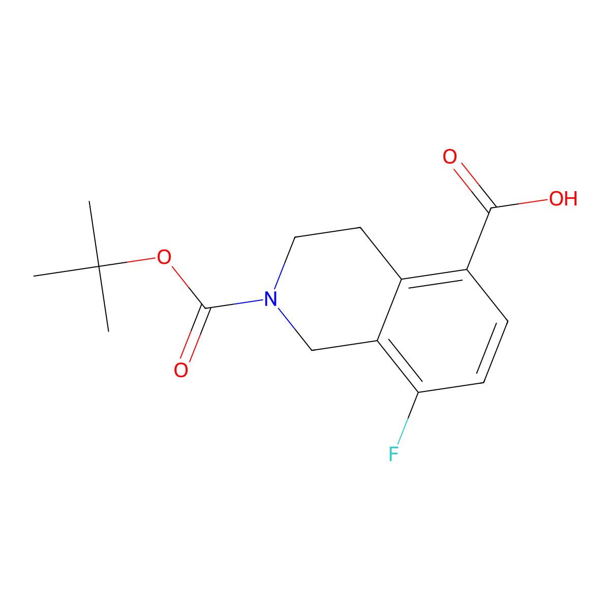 2-[(Tert-butoxy)carbonyl]-8-fluoro-1,2,3,4-tetrahydroisoquinoline-5-carboxylicacid molecular structure, CAS 2253632-48-1