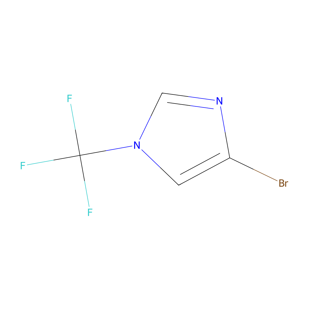 4-bromo-1-(trifluoromethyl)-1H-imidazole molecular structure, CAS 2253632-50-5